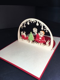 Carte en Kirigami "arche du pere Noël"