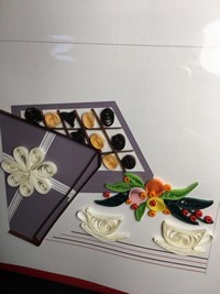 Carte en Quilling "Boîte de chocolat" NEW