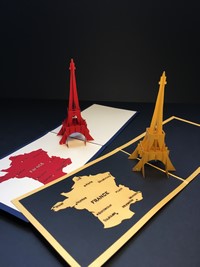 Carte en Kirigami "Tour Eiffel"