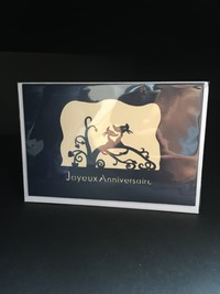 Carte en kirigami "chats anniversaire"